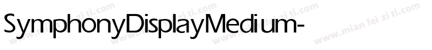 SymphonyDisplay Medium字体转换